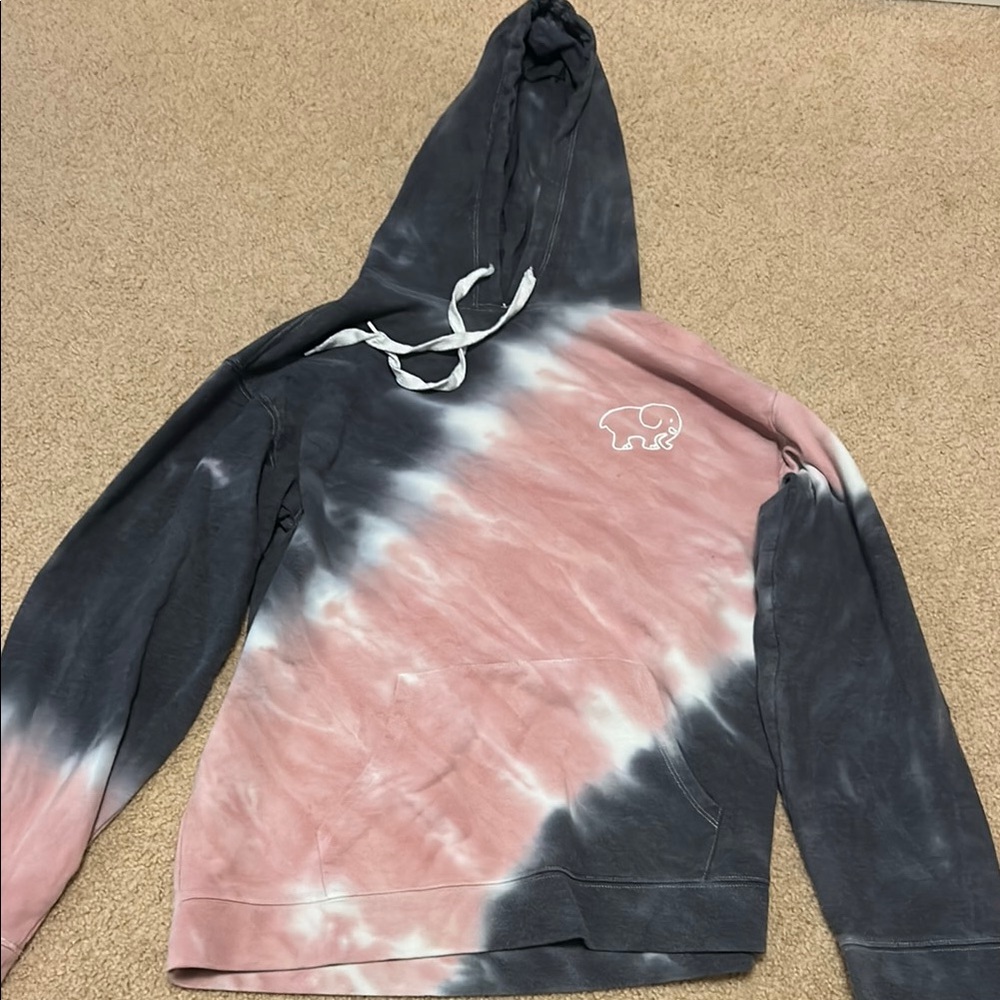 Pink and gray Tie-Dye Hoodie